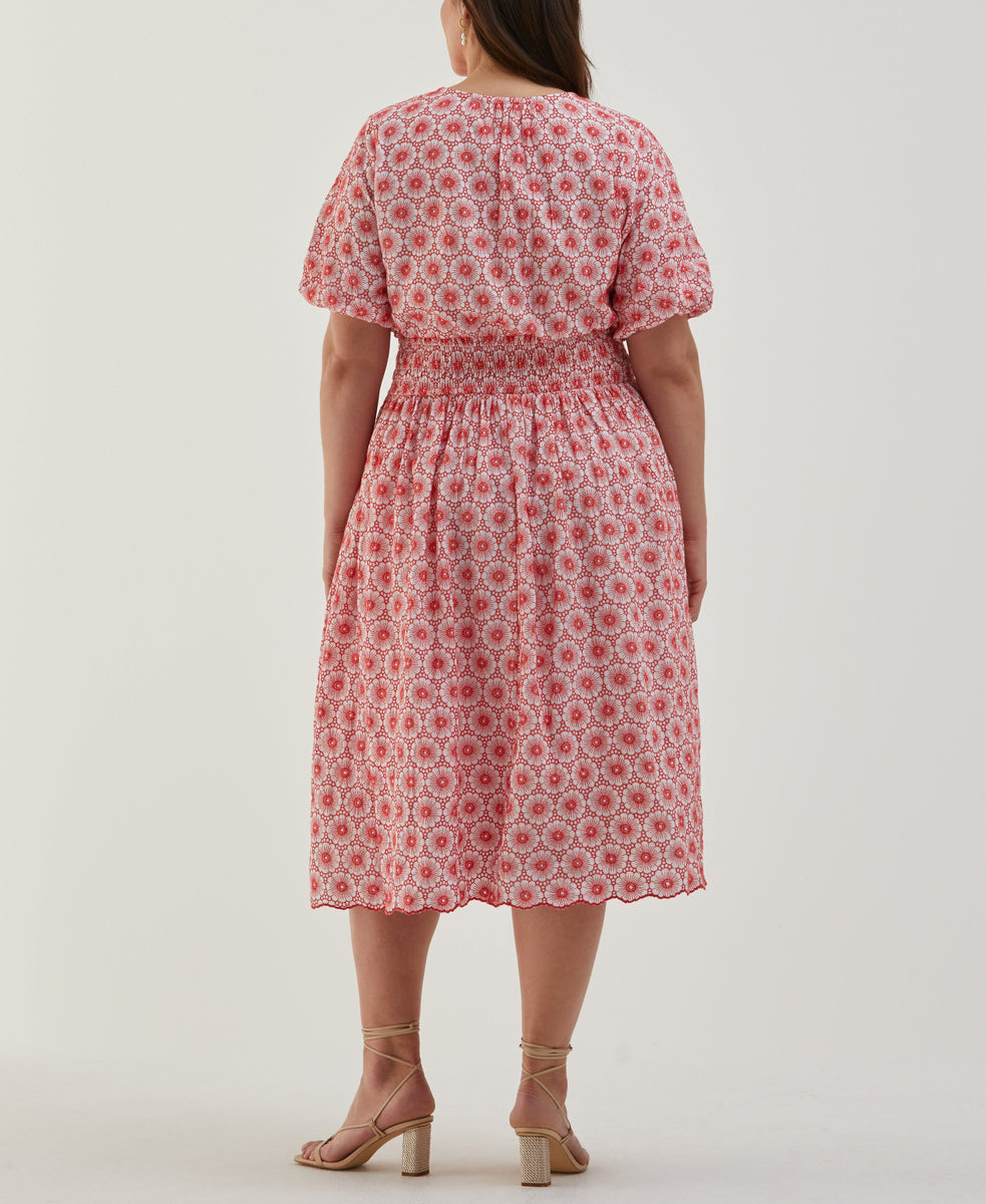 Women's Plus Smocked Ruffled Dress main image 1