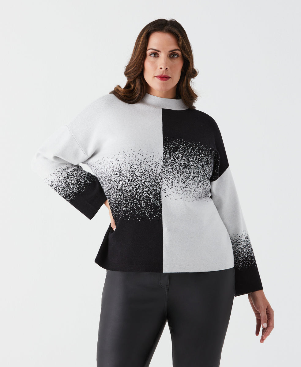Turtleneck Ombre Sweater