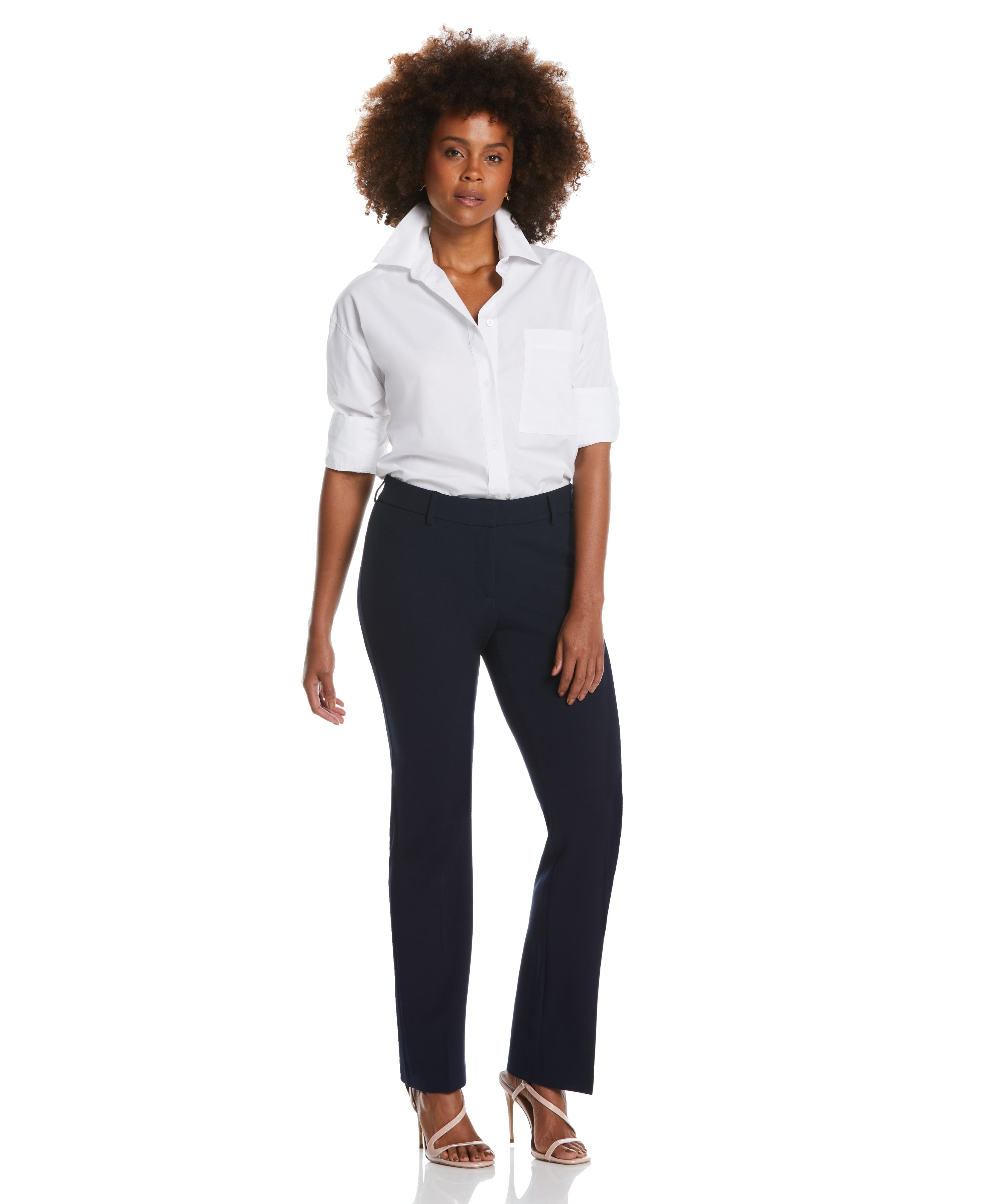 Rafaella Women's Stretch Crepe Dress Pants - Classic Fit Trousers For Work & Office