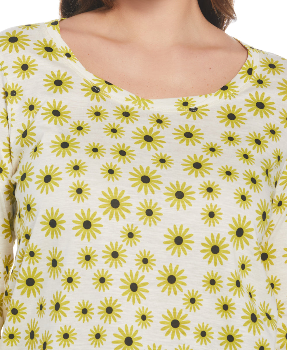 Women's Daisy Print Tee Rafaella