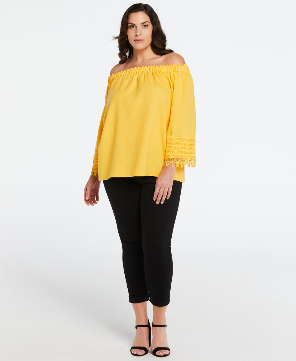 Plus Size Peasant Tops Rafaella
