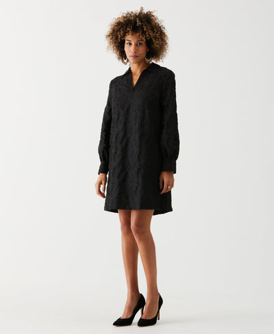 Clip Organza A-Line Dress (Black) 