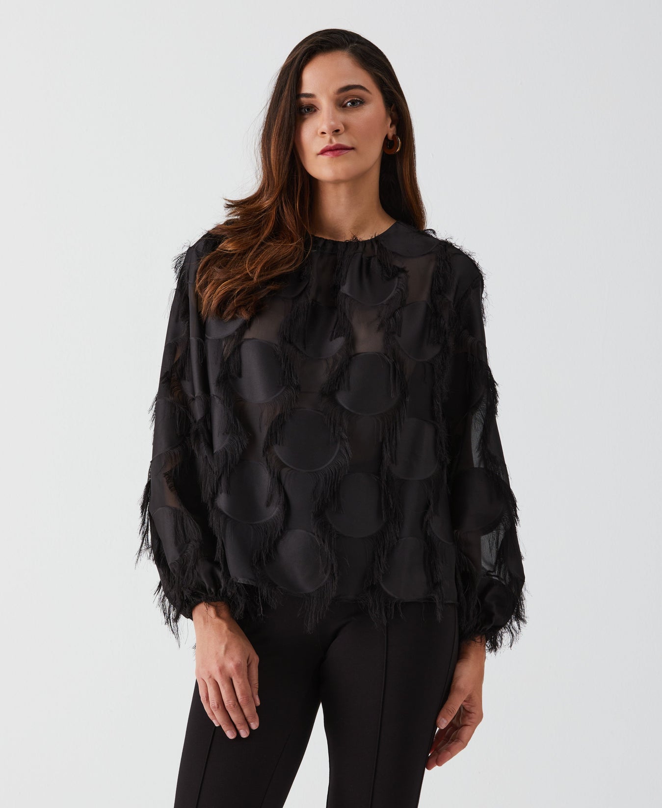 Women's Drop Shoulder Textured Blouse | Rafaella