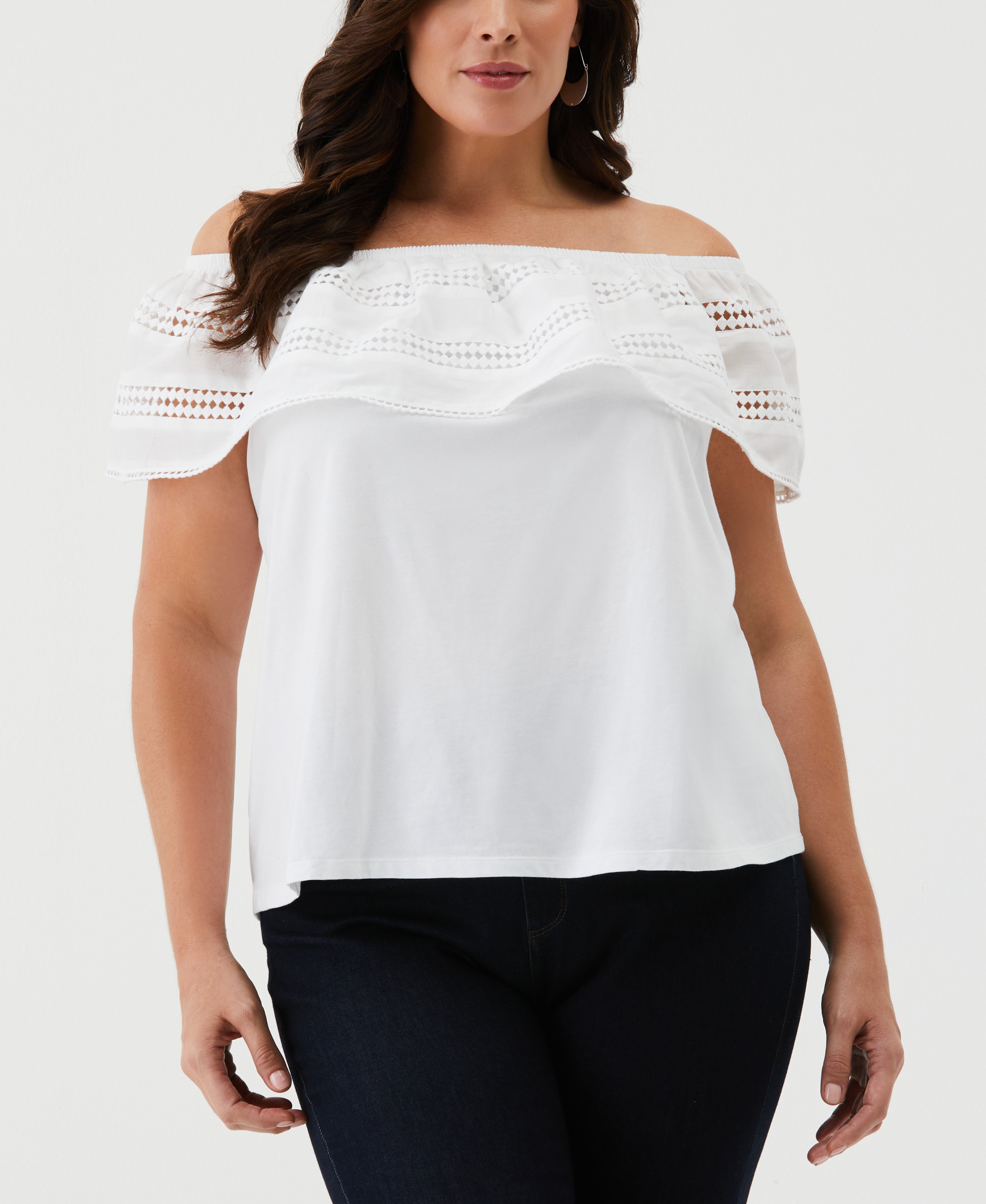 Women's Embroidered Off The Shoulder Top – Rafaella