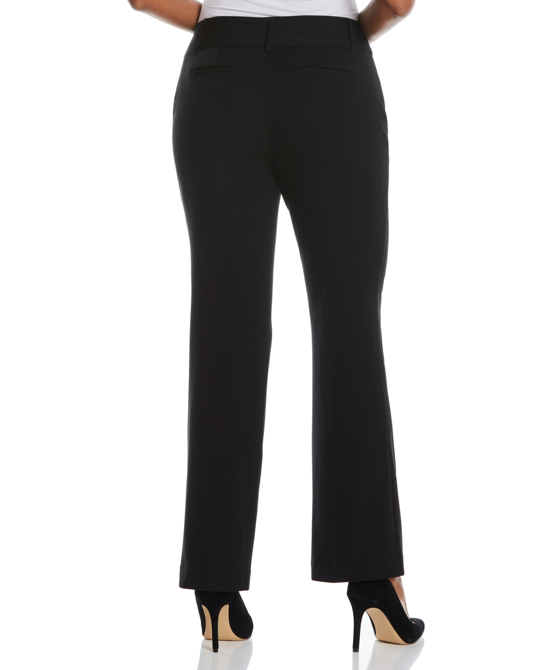 GABARDINE BOOTCUT PANT - CURVY FIT (Black) 