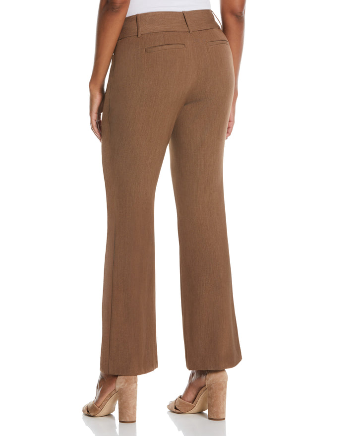 GABARDINE BOOTCUT PANT - CURVY FIT (Coffee Melange) 