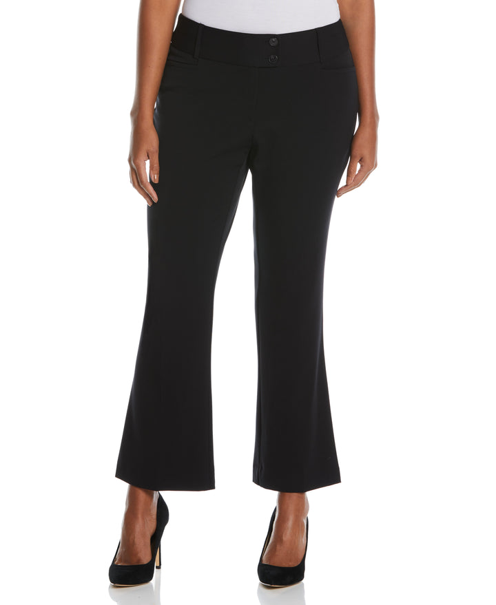 GABARDINE BOOTCUT PANT - CURVY FIT (Black)