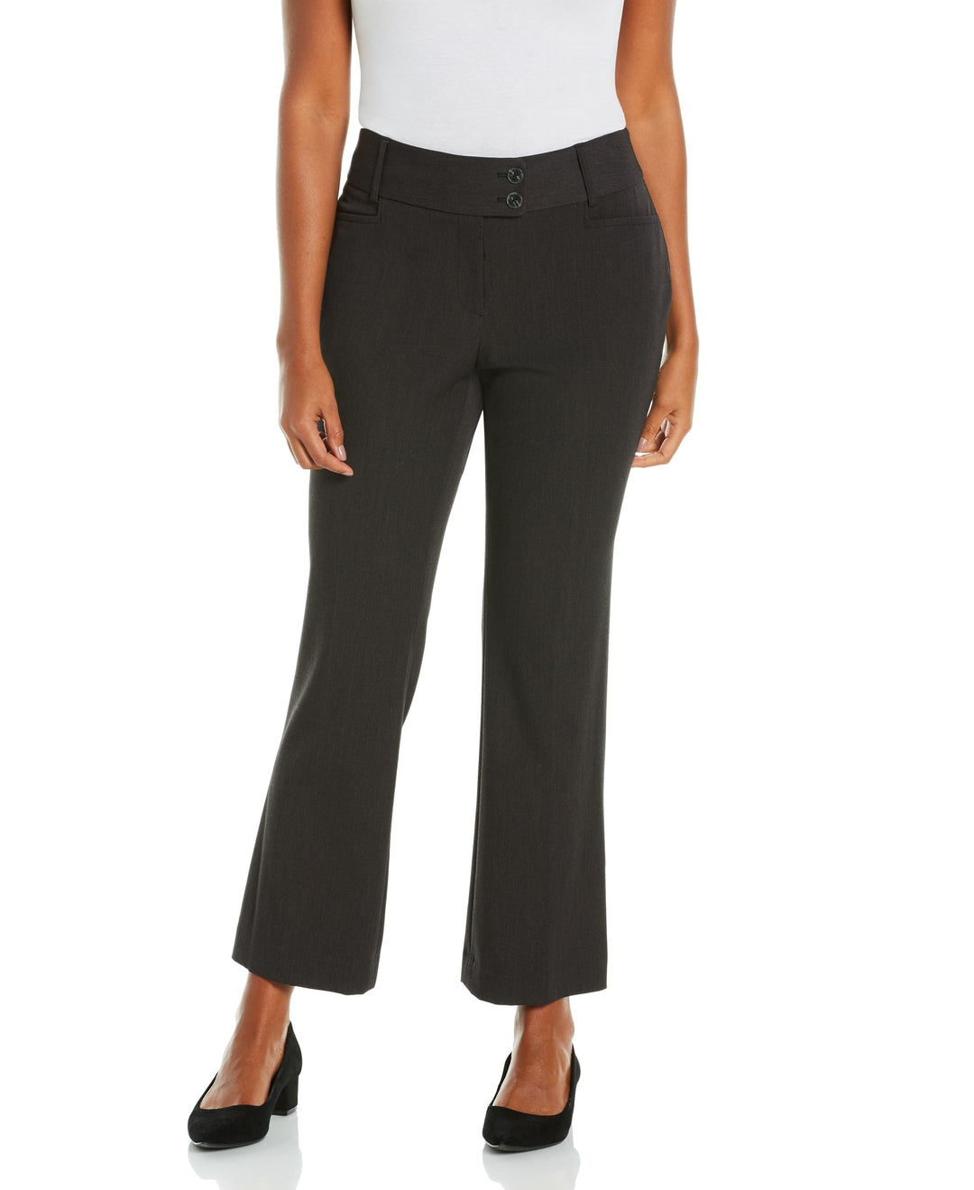 GABARDINE BOOTCUT PANT - CURVY FIT (Graphite) 