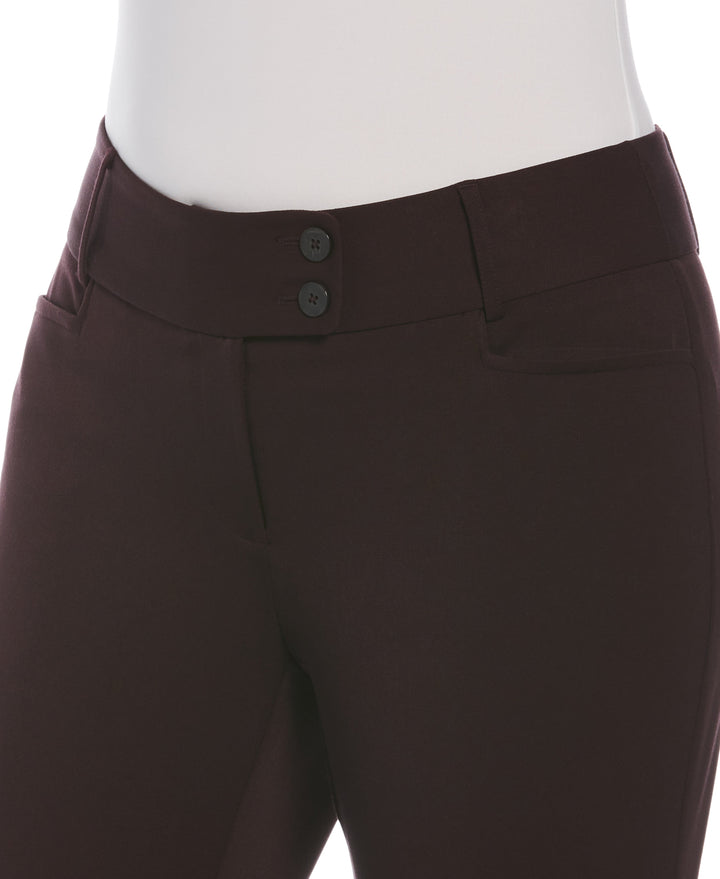 GABARDINE BOOTCUT PANT - CURVY FIT (Vintage Wine) 