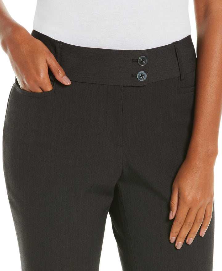 GABARDINE BOOTCUT PANT - CURVY FIT (Graphite) 