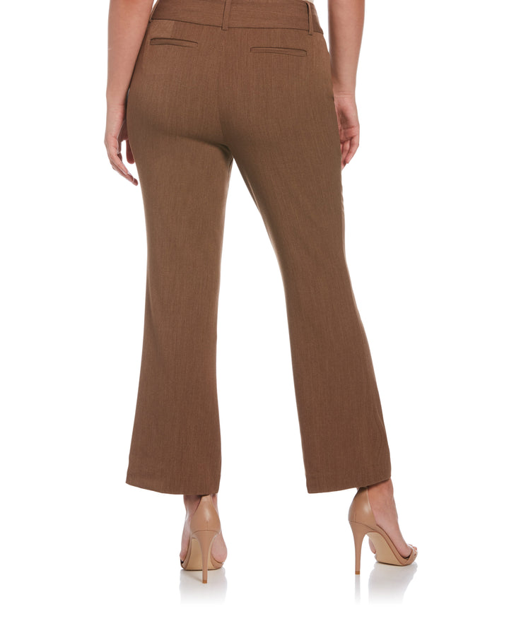 GABARDINE BOOTCUT PANT - CURVY FIT (Coffee Melange) 
