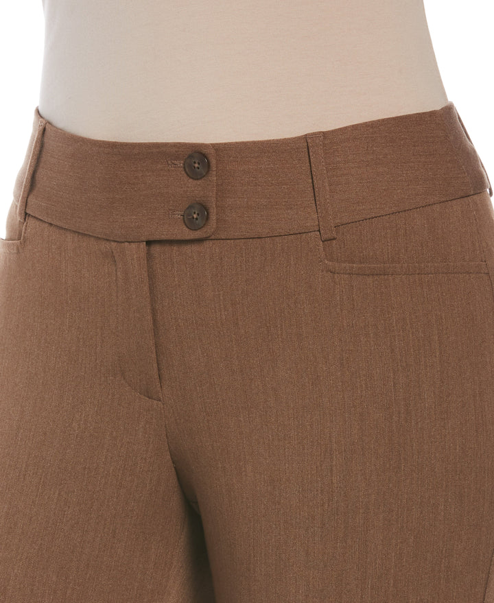GABARDINE BOOTCUT PANT - CURVY FIT (Coffee Melange) 