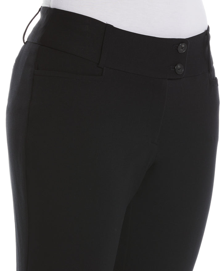 GABARDINE BOOTCUT PANT - CURVY FIT (Black) 