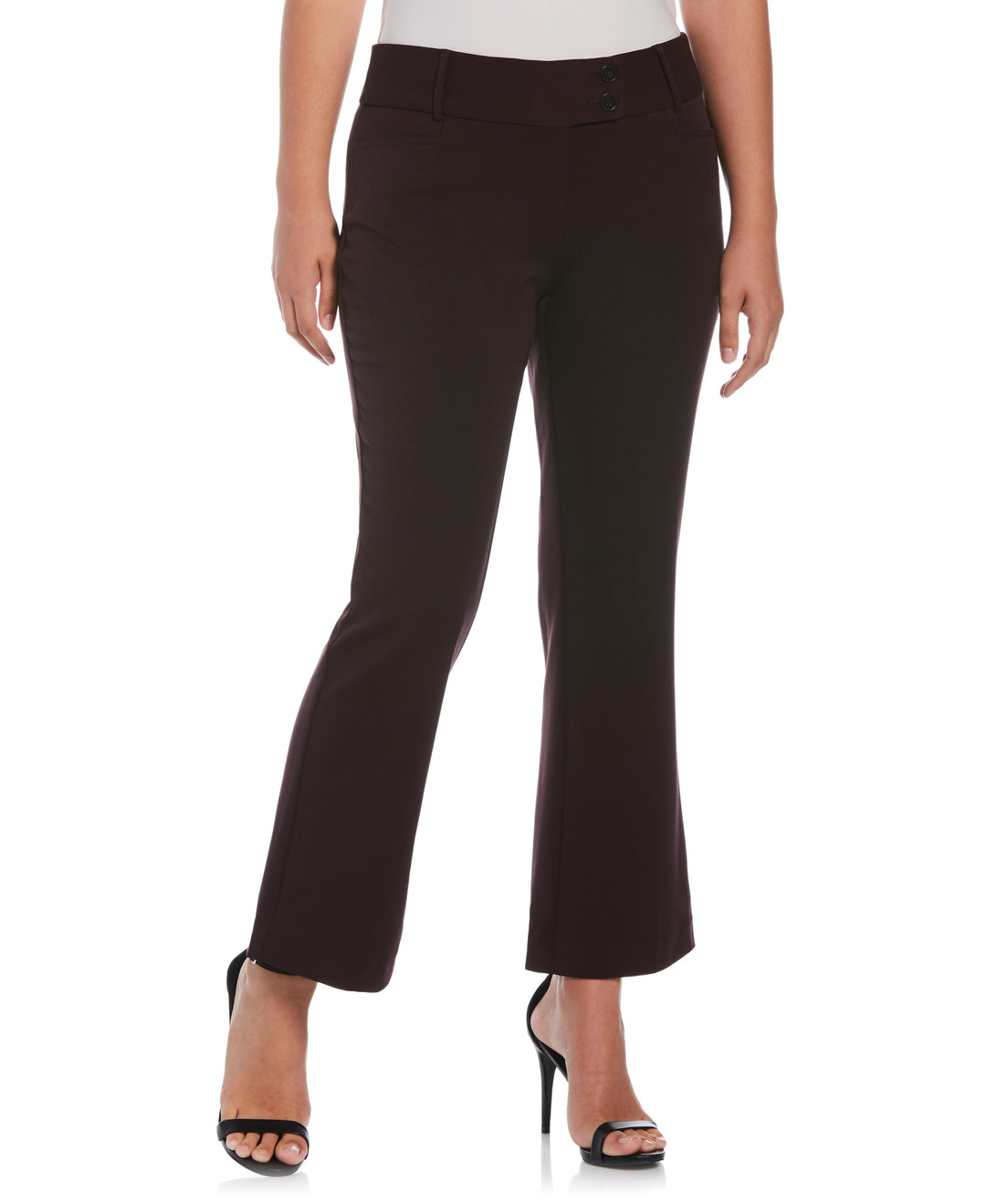 GABARDINE BOOTCUT PANT - CURVY FIT (Vintage Wine) 