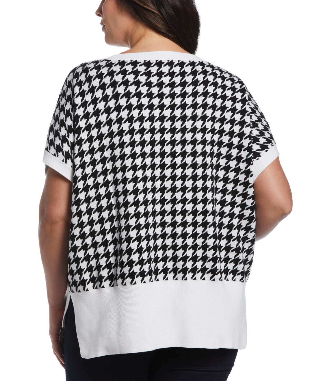 Houndstooth Sweater Vest (Black) 