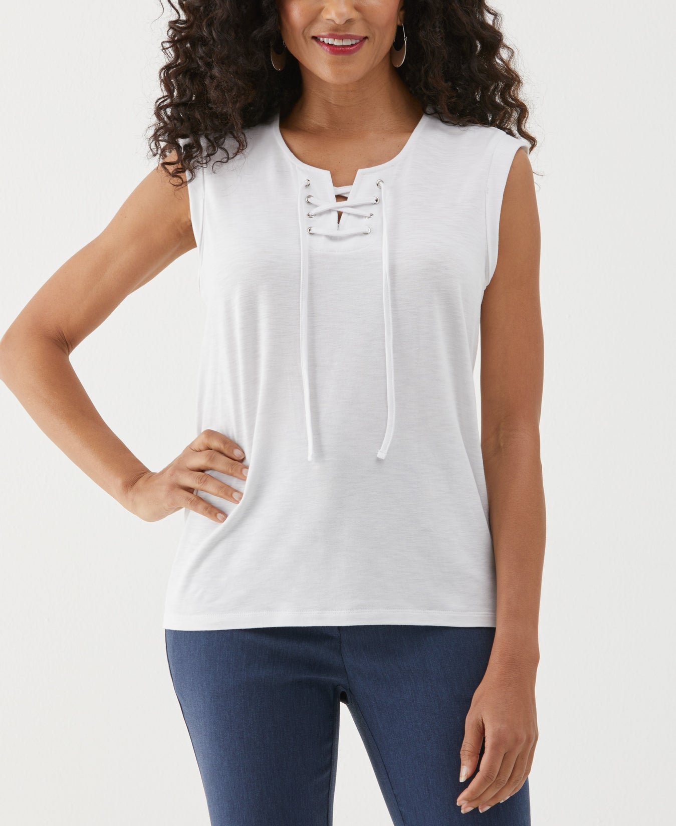 Women's Lace-Up Tank Top | Rafaella