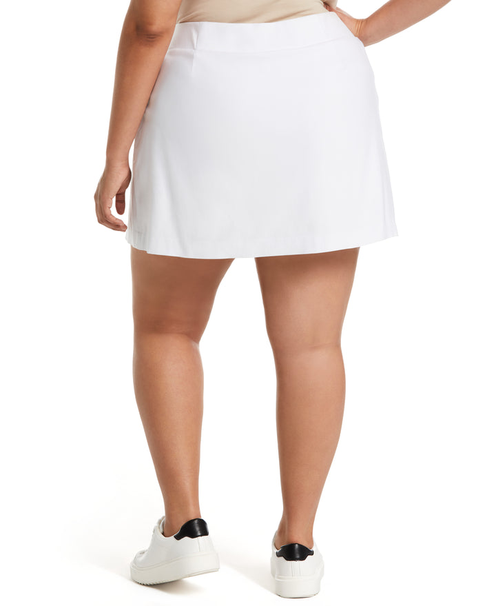 Modern Fit Skort with Front Slit (White) 