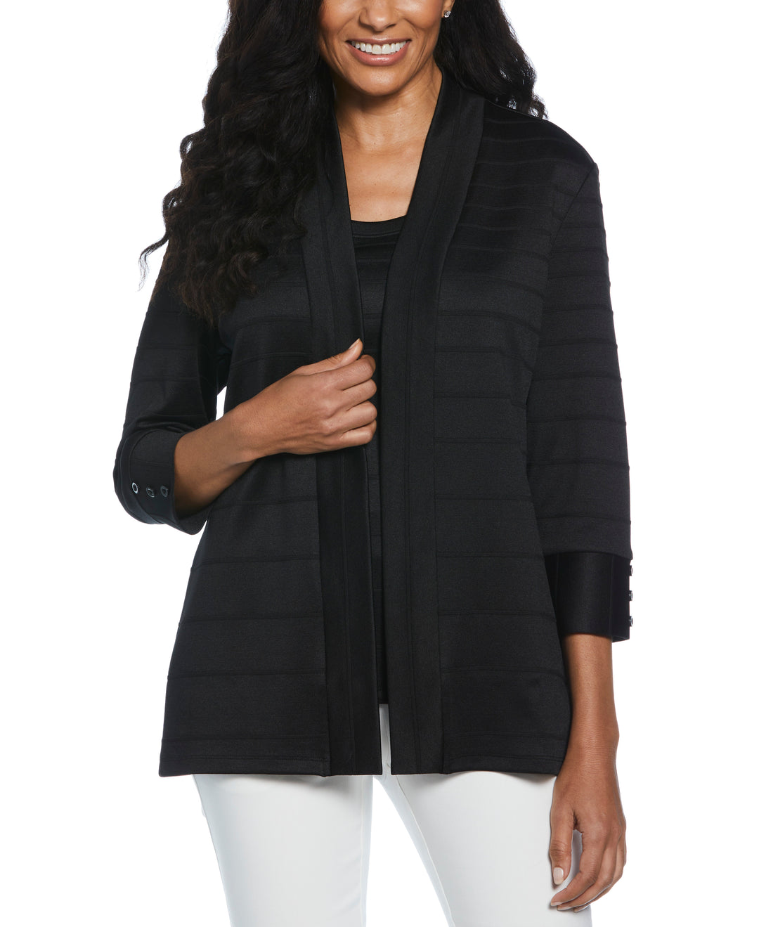 Ottoman Knit Cardigan (Black) 