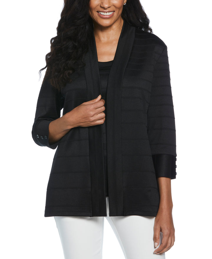 Ottoman Knit Cardigan (Black) 
