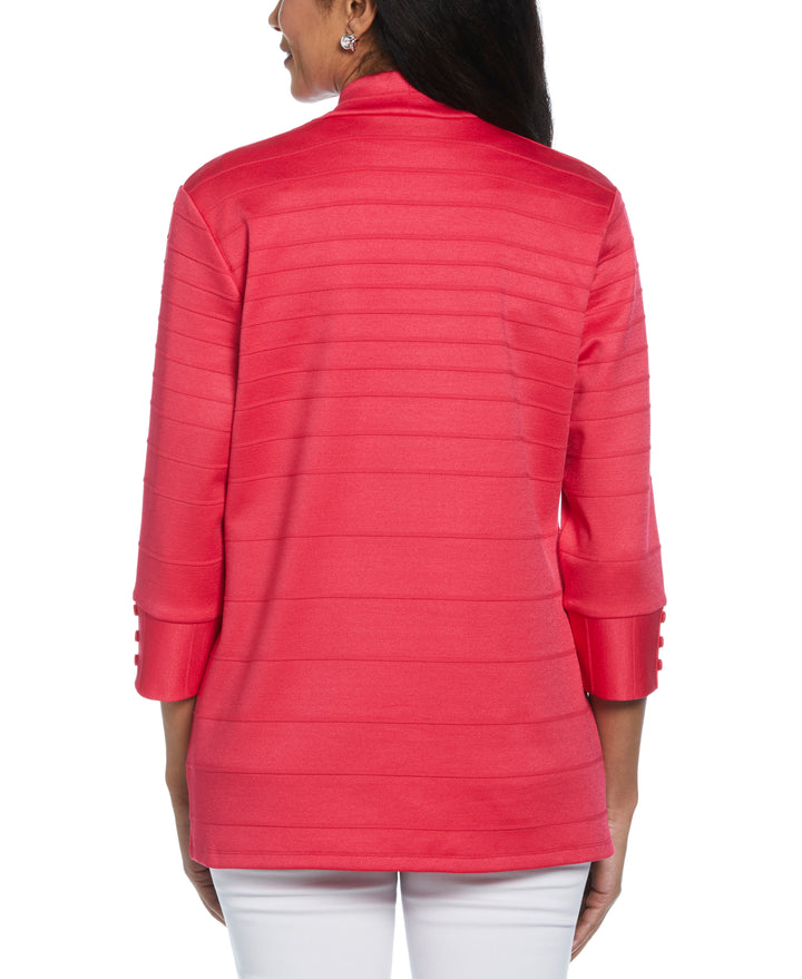 Ottoman Knit Cardigan (Raspberry) 