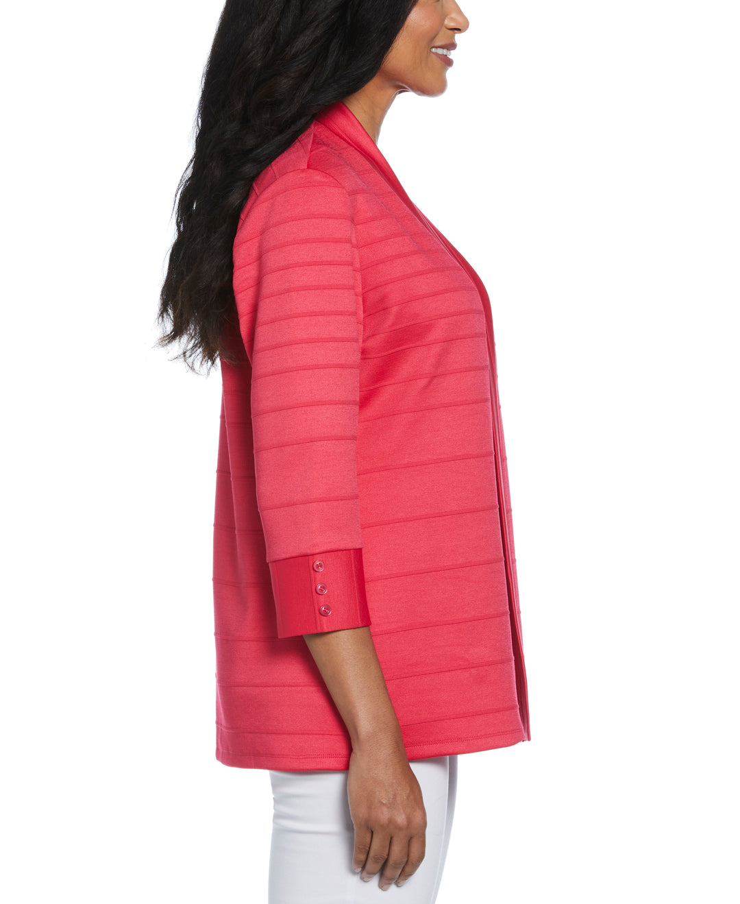 Ottoman Knit Cardigan (Raspberry) 