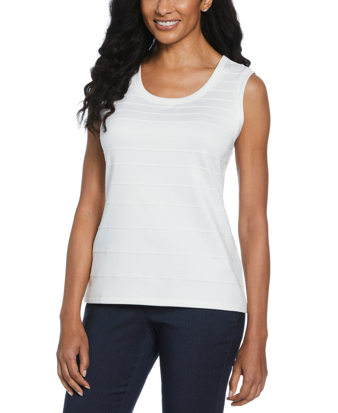 Ottoman Knit Shell Top (Star White) 