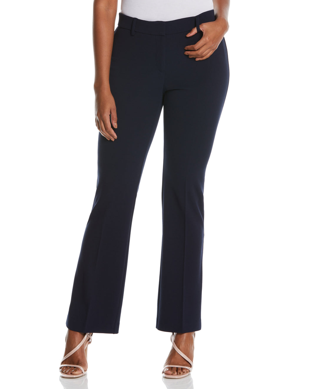 PETITE STRETCH CREPE PANT - CLASSIC FIT (Navy) 