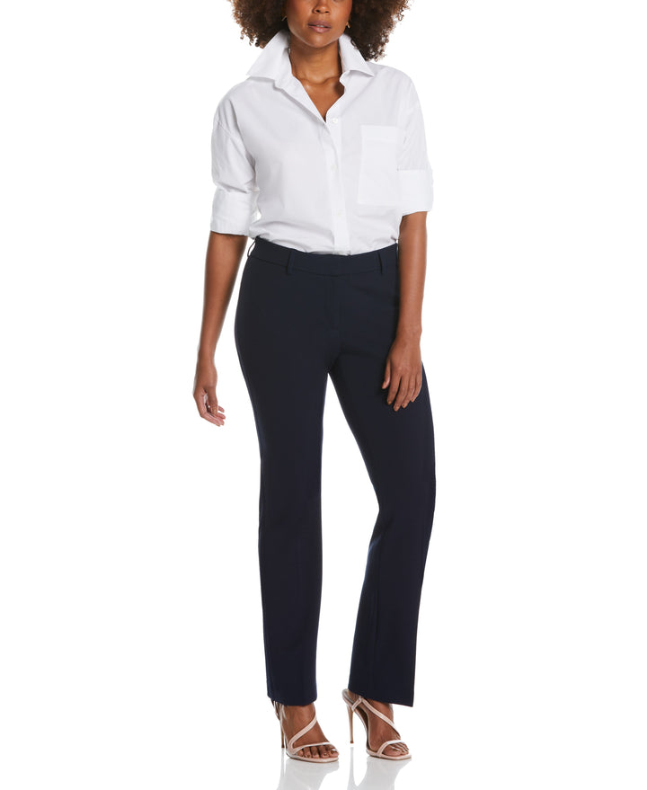 PETITE STRETCH CREPE PANT - CLASSIC FIT (Navy) 
