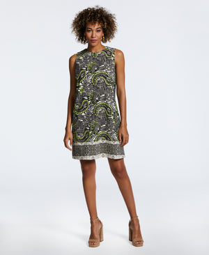 Paisley Print Shift Dress (String) 