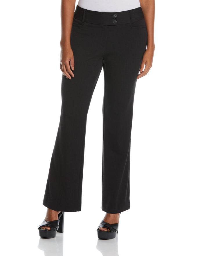 Petite Curvy Fit Boot Cut Pant (Graphite) 