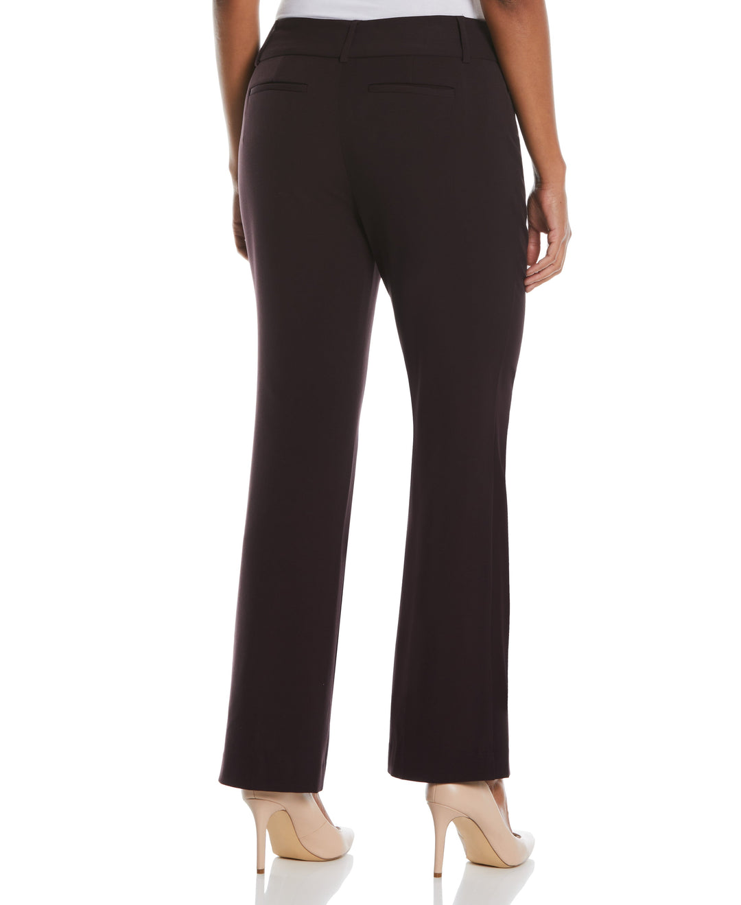 Petite Curvy Fit Boot Cut Pant (Vintage Wine) 