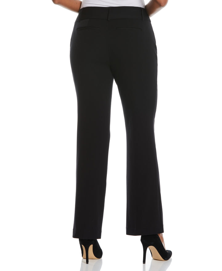 Petite Curvy Fit Boot Cut Pant (Black) 