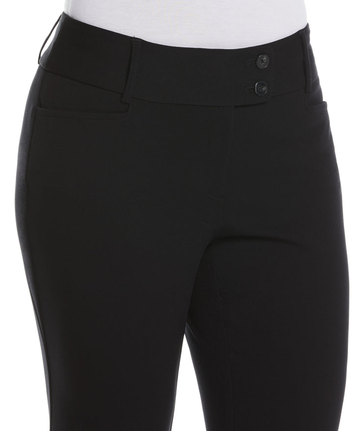 Petite Curvy Fit Boot Cut Pant (Black) 