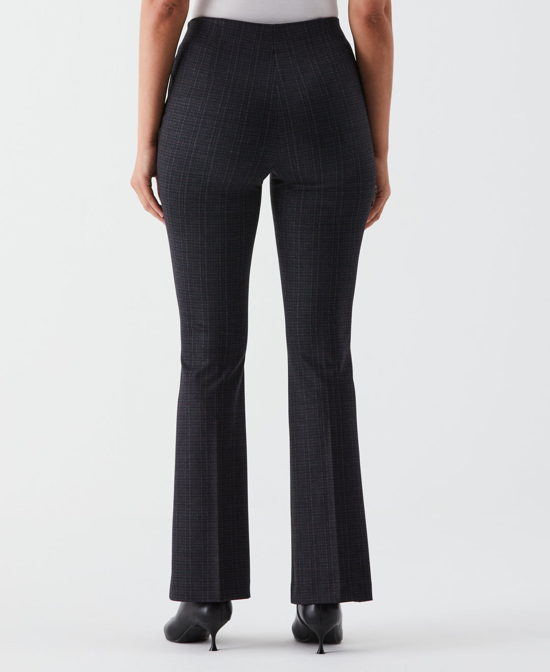 Petite Printed Modern Bootcut Ponte Pant (Black) 
