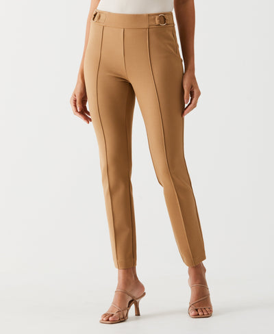 Petite Slim Leg Ankle Pant with Hardware (Tigers Eye) 