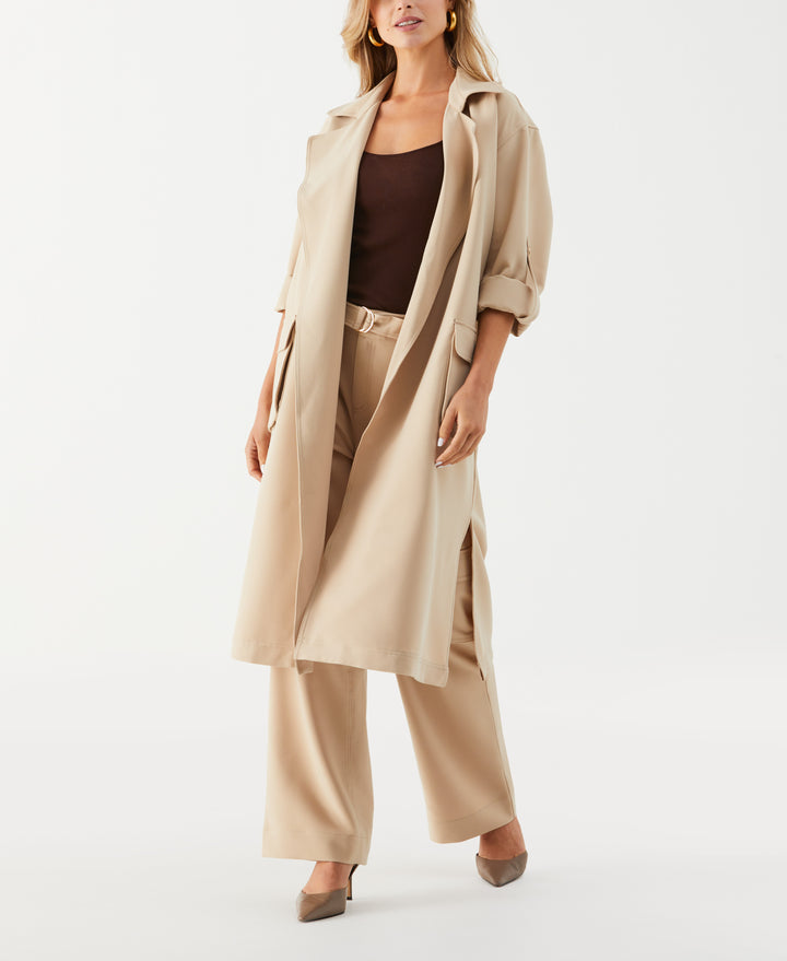 Petite Twill Trench Coat (Irish Cream) 