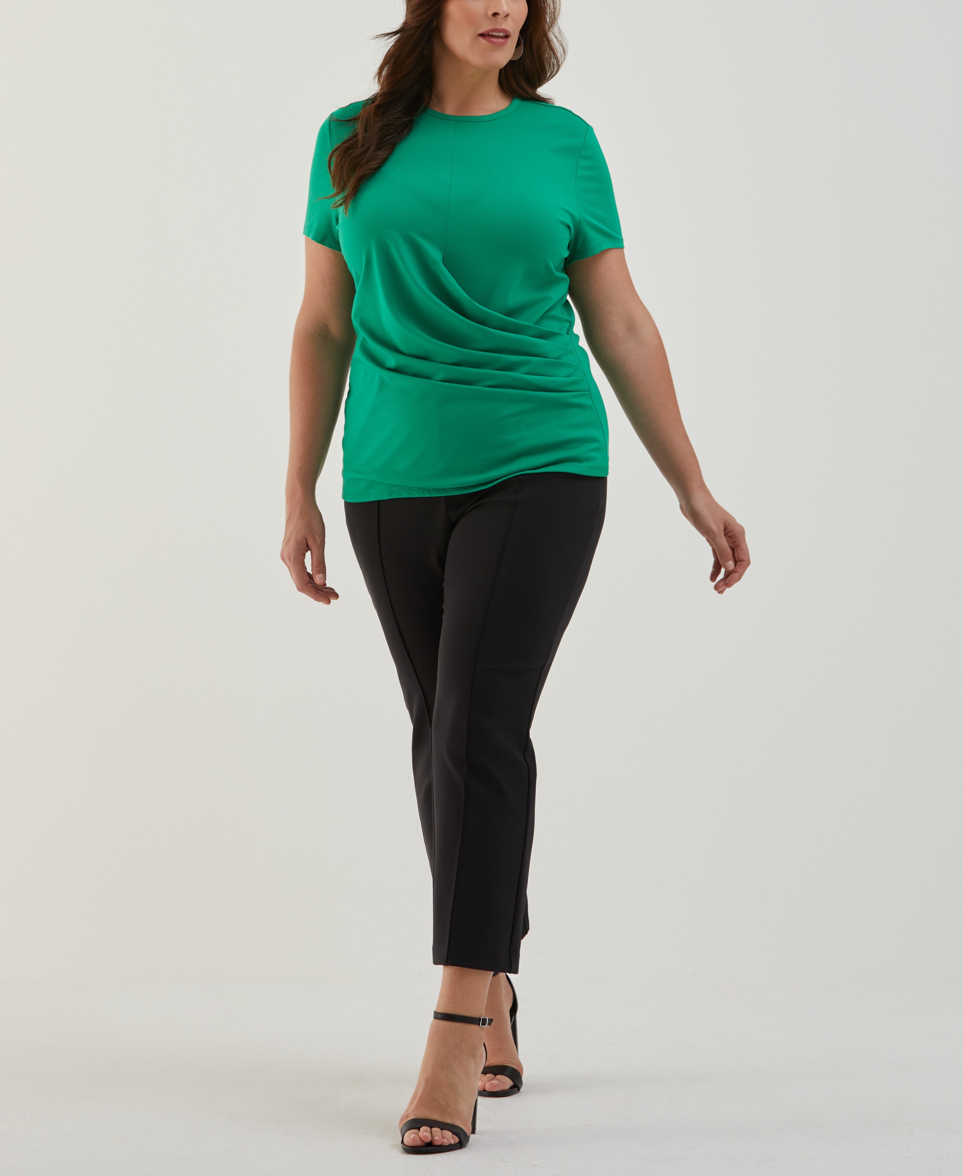Women's Plus Size Asymmetrical Wrap Top – Rafaella
