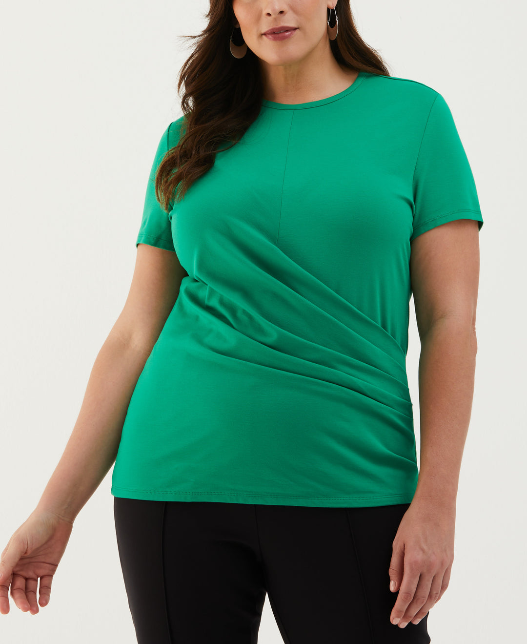 Women's Plus Size Asymmetrical Wrap Top | Rafaella