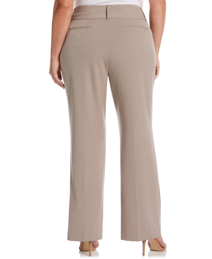 Plus Size Curvy Fit Boot Cut Pant (Summer Straw) 