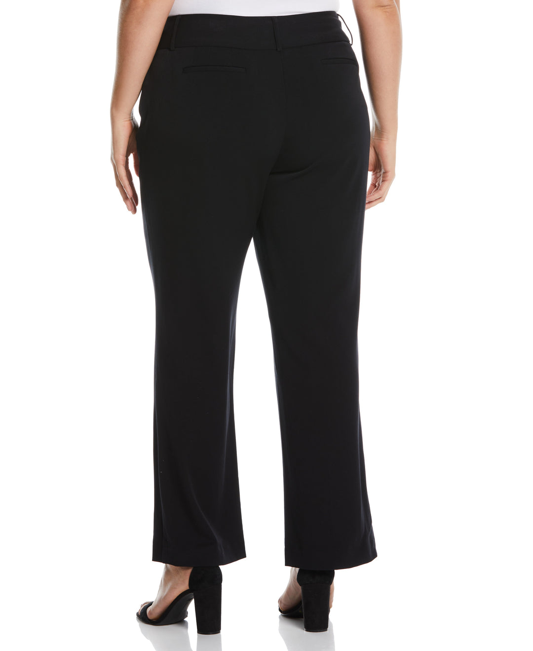 Plus Size Curvy Fit Boot Cut Pant (Black) 