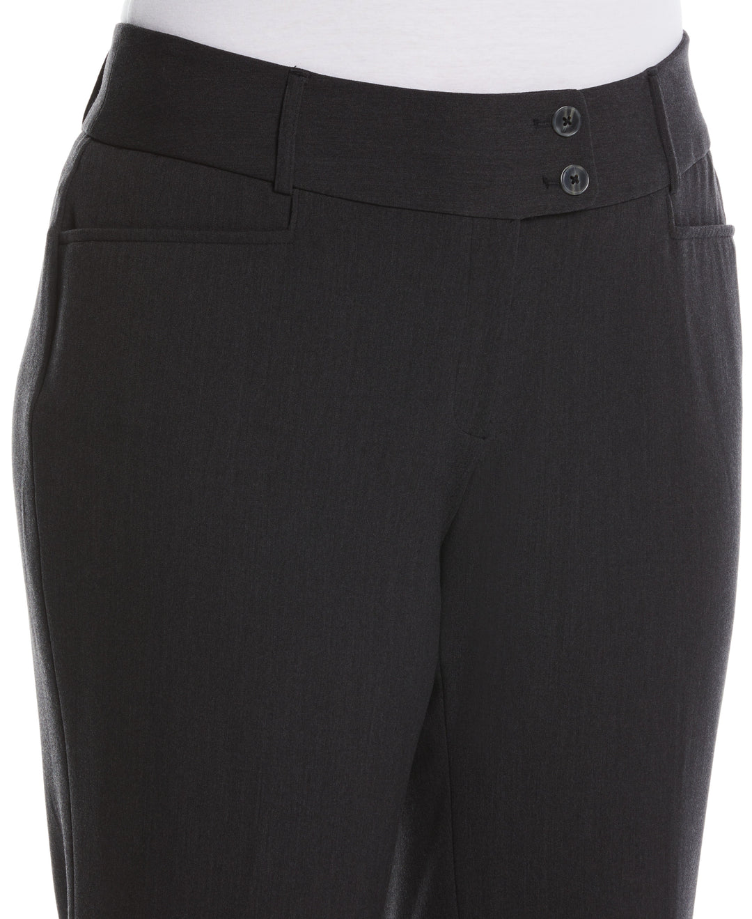 Plus Size Curvy Fit Boot Cut Pant (Graphite) 