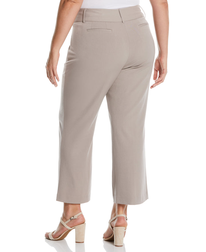Plus Size Curvy Fit Short Length Boot Cut Pant (Summer Straw) 