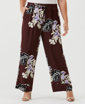 Drawstring Pant with Piping (Decadent Chocolate) 