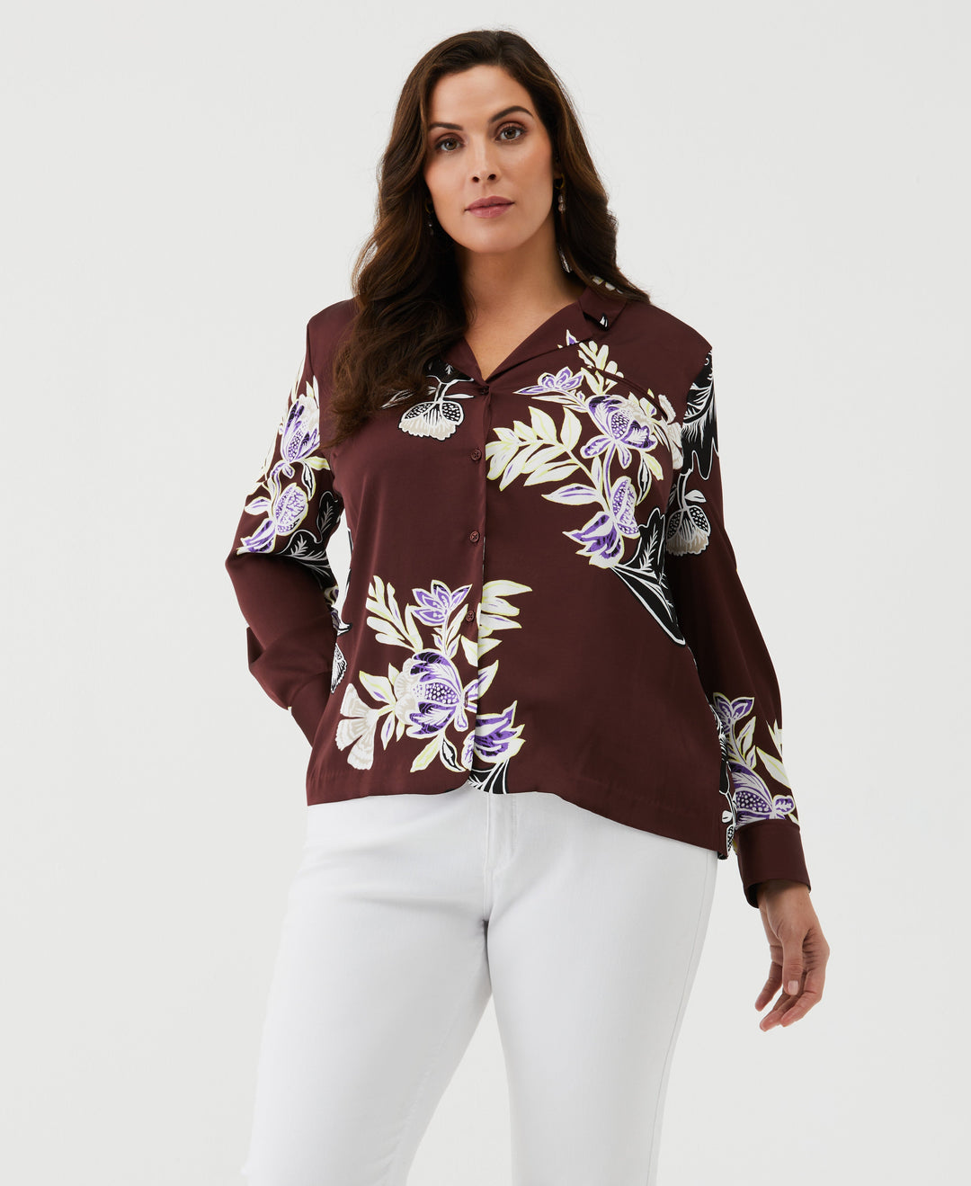 Women's plus size floral tops hotsell