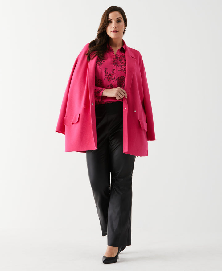 Plus Size Relaxed Sweater Blazer (Cabaret) 