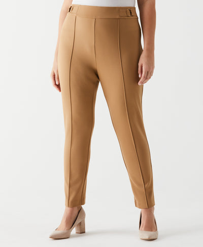 Plus Size Slim Leg Ankle Pant with Hardware (Tigers Eye) 