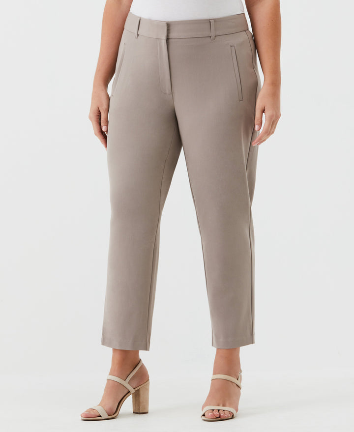 Plus Size Straight Leg Ankle Pant (Summer Straw) 