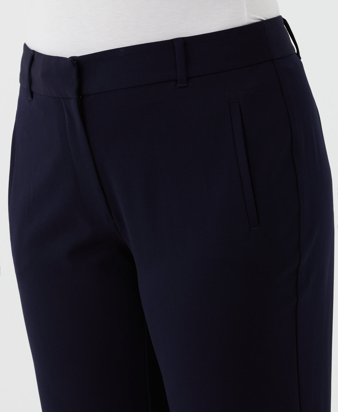 Plus Size Straight Leg Ankle Pant (Navy) 