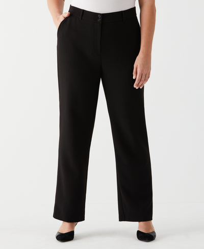 Plus Size Straight Leg Pant (Black) 