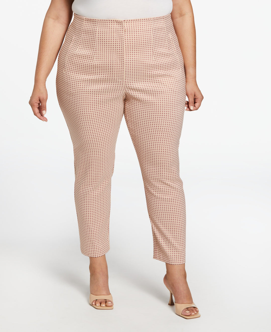 Plus Size Supreme Stretch Straight Leg Ankle Pant (Desert Flower) 